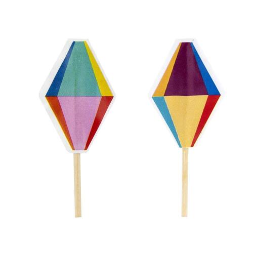 Topper Junino Divertido Sortido com 24 Unidades para Doces e Cupcakes