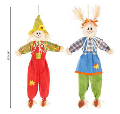 Enfeite Espantalho Junino 90cm – Decorativo Grande Sortido para Festa Junina - 1 Unidade