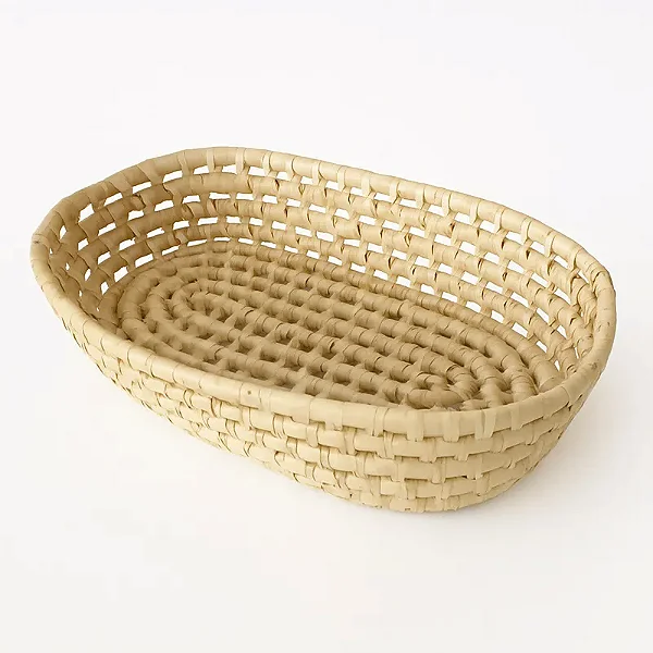 Cesta de Palha Oval 13x22x4cm – Decoração para Festa Junina
