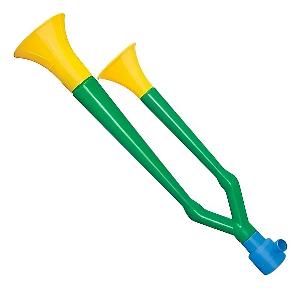 Corneta Buzina Dupla Copa 47cm – Torcida Brasil