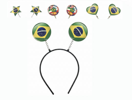 Tiara Símbolo Brasil – Kit com 10 Unidades