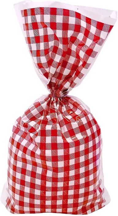 Saco Xadrez Vermelho 20x28cm – Pacote com 10 Unidades