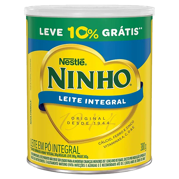 Leite em Pó Ninho Integral Lata 380g