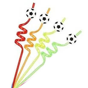 Canudo Espiral Maluco Futebol – 4 Unidades