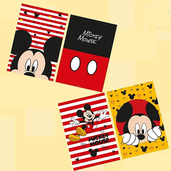 Cartaz Decorativo Festa Mickey 25cm x 35cm (Cada Cartaz) - 4 Unidades