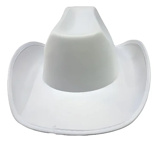 Chapéu Cowboy Branco Liso – Festa Fantasia
