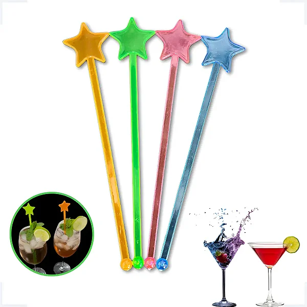 Mexedor de Drink Estrela 18,5cm – 6 Unidades