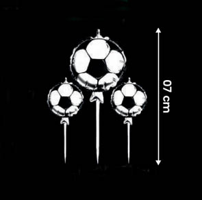 Vela Bolas de Futebol 7cm – Kit com 3 Unidades