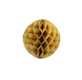 Globo Colmeia de Papel 20cm Dourado (Kit com 5 Unidades)