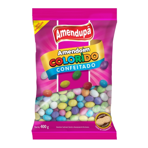 Amendoim Colorido Confeitado 400g - Amendupã