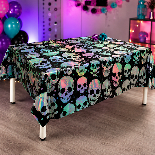 Toalha Plástica de Mesa Halloween Decorativa 137x183cm