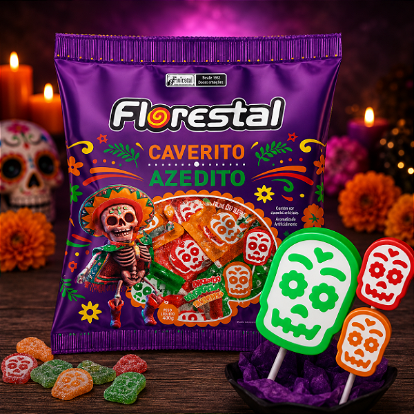 Pirulito Caverito Azedito Sortido 300g – Florestal