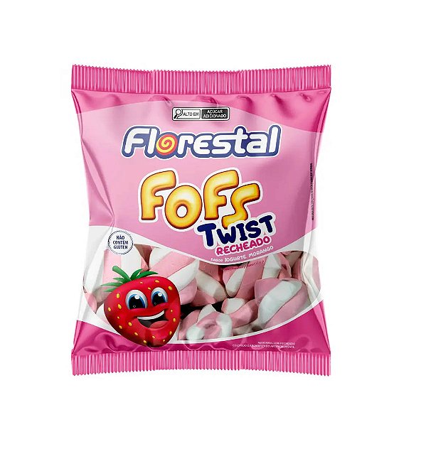 Marshmallow Fofs Twist Recheado Iogurte de Morango - 220g