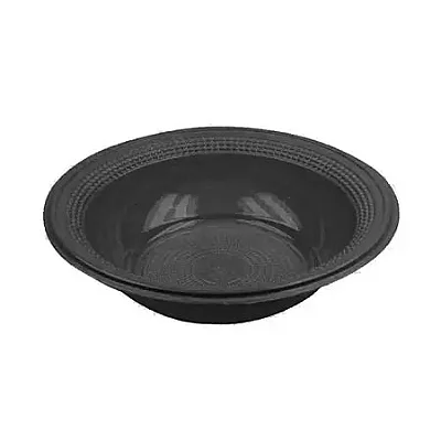 Prato Fundo Plástico Biodegradável 20cm - Preto - 10 Unidades