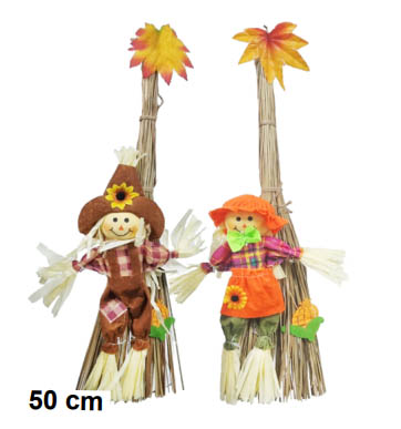 Espantalho na Vassoura Festa Junina 35 Cm - Modelo Sortido - 1 Unidade