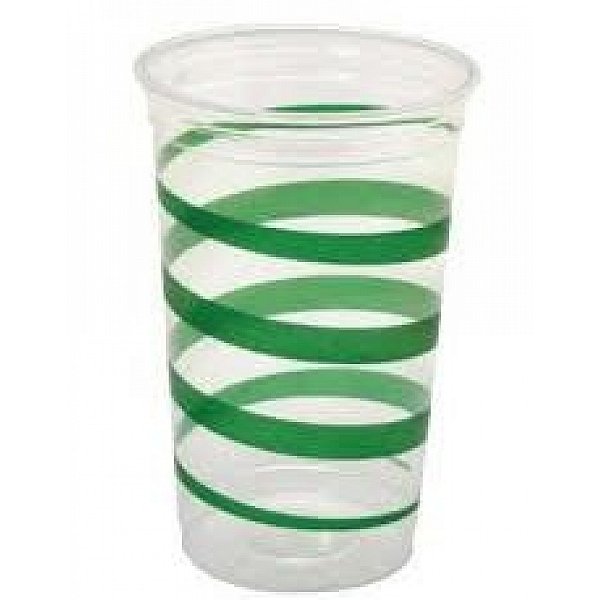 Copo De Plástico Descartável Mania Festa Verde 300Ml - Pacote 30 Unidades
