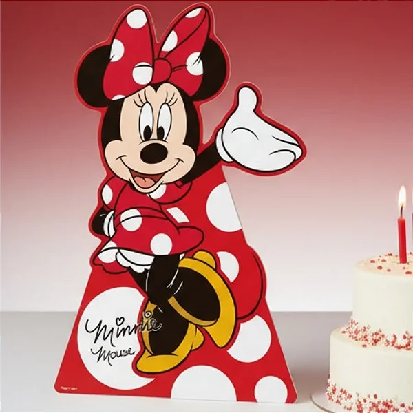 Decoração de Mesa Minnie Mouse Red Disney Original 30cm