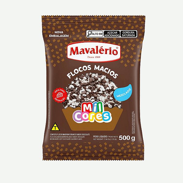 Flocos Macios Sabor Mesclado Mil Cores 500g Mavalério