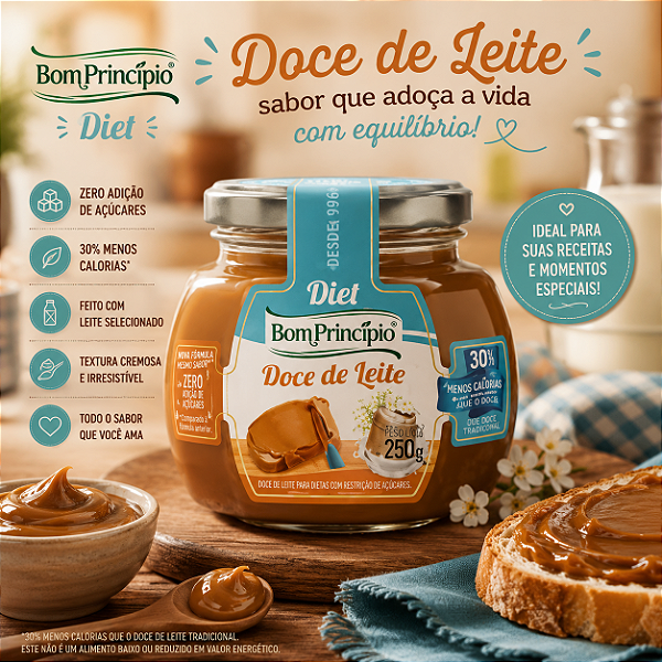 Doce de Leite Diet Bom Princípio 250g