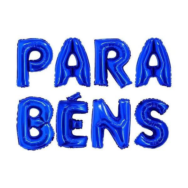 Balão Metalizado 16" Parabéns com Canudo - Azul