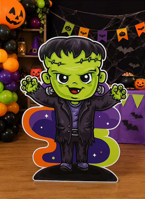 Totem Monstrinho Halloween Infantil em Papel Cartão Rígido – 96x69cm