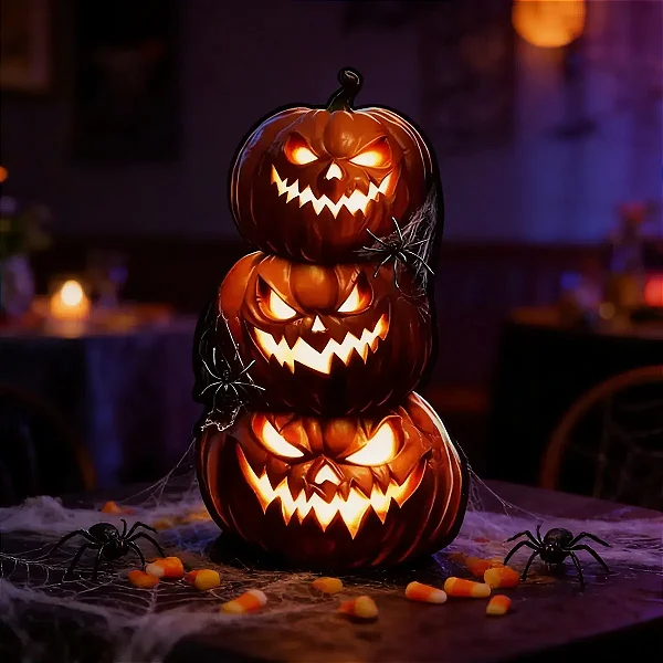 Decoração de Chão Halloween Abóbora 65x30cm