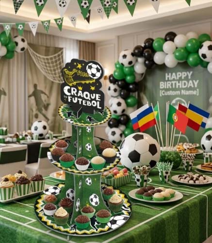 Suporte Para Doces Futebol 44x29cm – Decoração de Festa Infantil