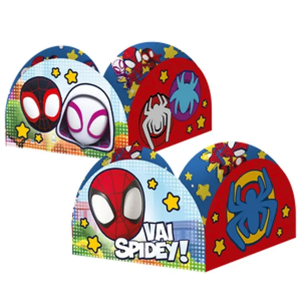 Porta Forminha Para Doces Festa Spidey e Seus Amigos 3,5x3,5cm - 50 Unidades