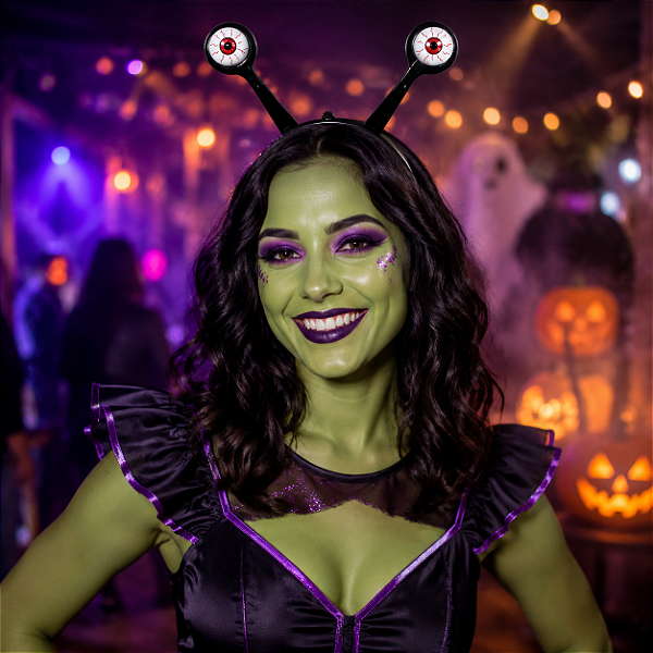 Tiara Olho Maluco Halloween – Acessório para Fantasia
