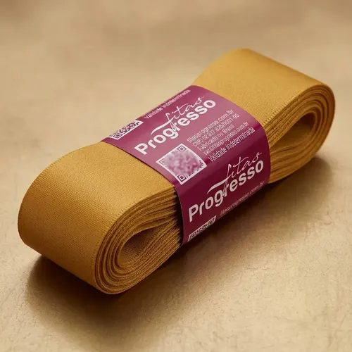 Fita Cetim Simples 38mm x 10metros - Dourado