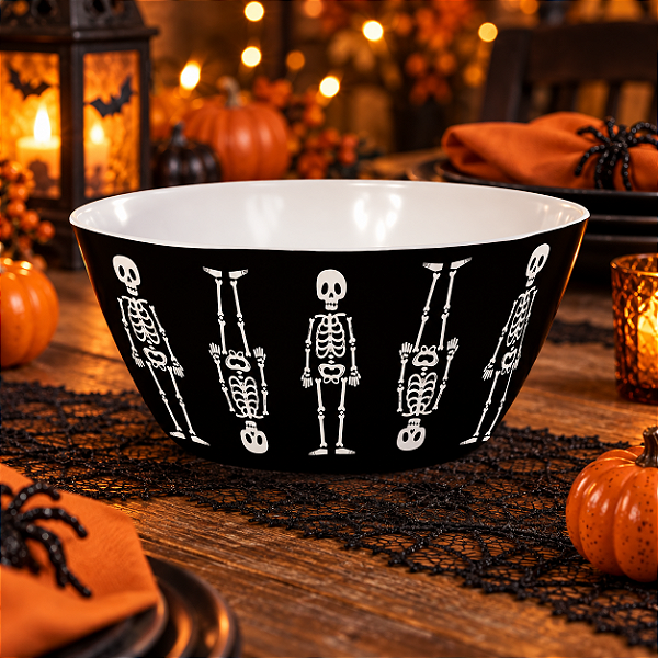 Bowl de Melamina Halloween Caveiras 15cm