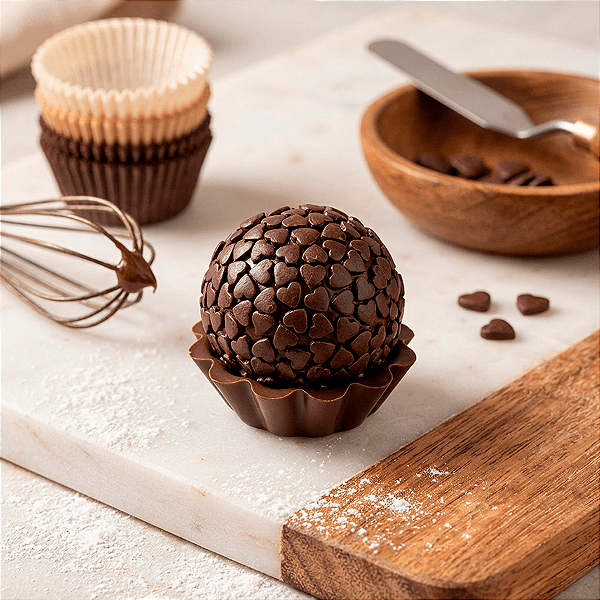 Confeito de Chocolate Formato Coração 120g Mavalério