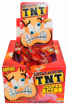 Chiclete TNT Recheado Super Ácido Sabores Sortidos