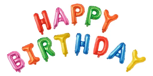 Kit Balao Metalizado Letras Happy Birthday Colors 16 Polegadas