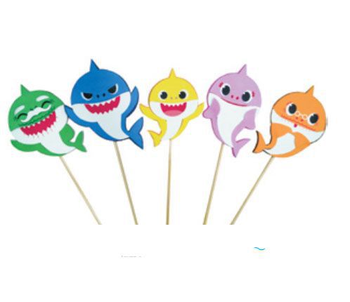 Topo de Bolo Baby Shark 5 un