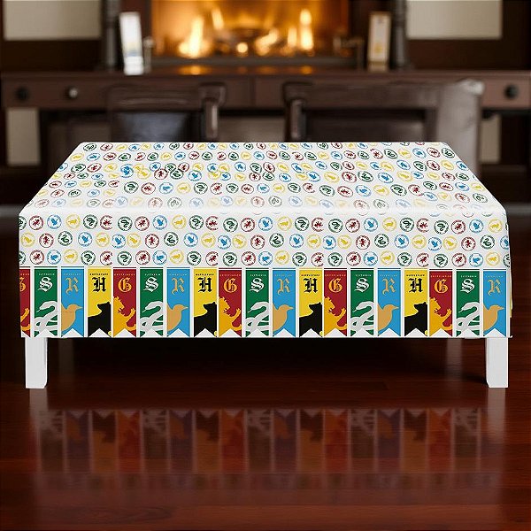 Toalha Plástica de Mesa Principal Festa Harry Potter - 1,80 x 1,18 Metros