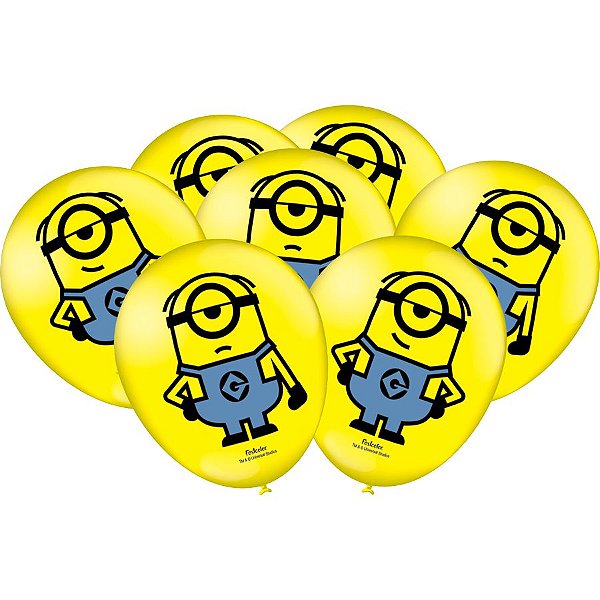 Balão de Festa Minions - 25 unidades