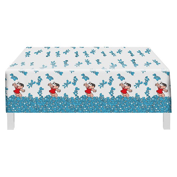 Toalha Plástica de Mesa Principal Festa Mônica - 1,80X1,18 Metros