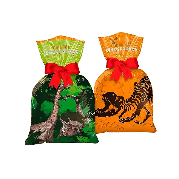 Sacola de Festa para Lembrancinhas Reino dos Dinos - 8 Unidades