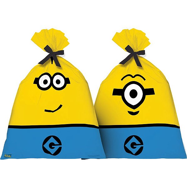 Sacola de Festa para Lembrancinhas Minions - 8 unidades