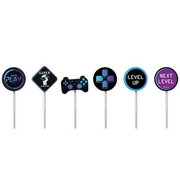 Pick Decorativo PlayStation - 8 Unidades