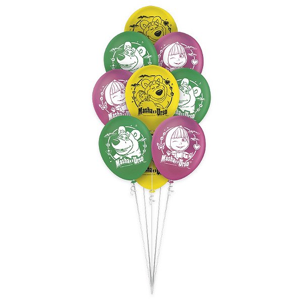 Balão Masha e o Urso - 25 unidades