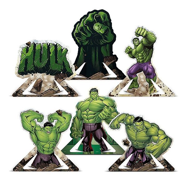 Decoração de Mesa Hulk - 6 unidades