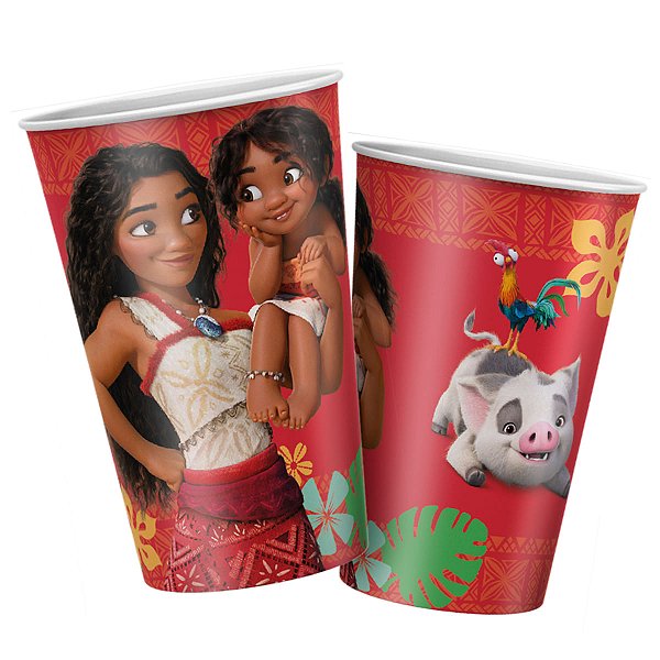 Copo de Papel Festa Moana - 8 Unidades