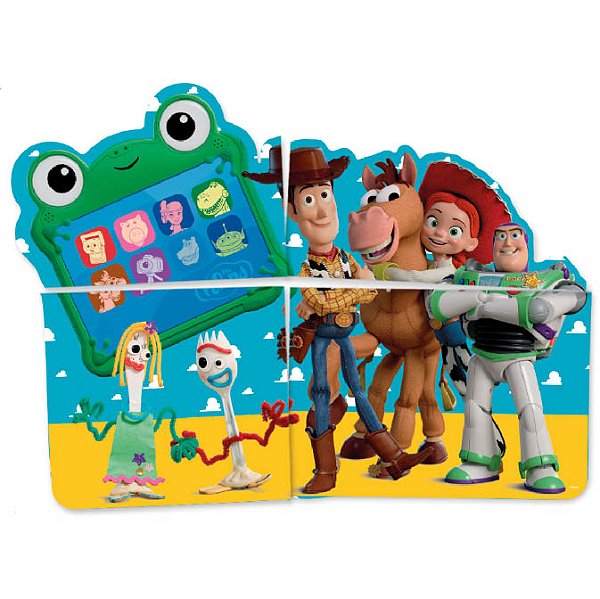 Painel Decorativo 4 Lâminas Cartonado Festa Toy Story - 128x90cm
