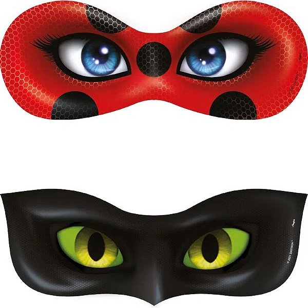 Máscara Miraculous Ladybug - 6 unidades