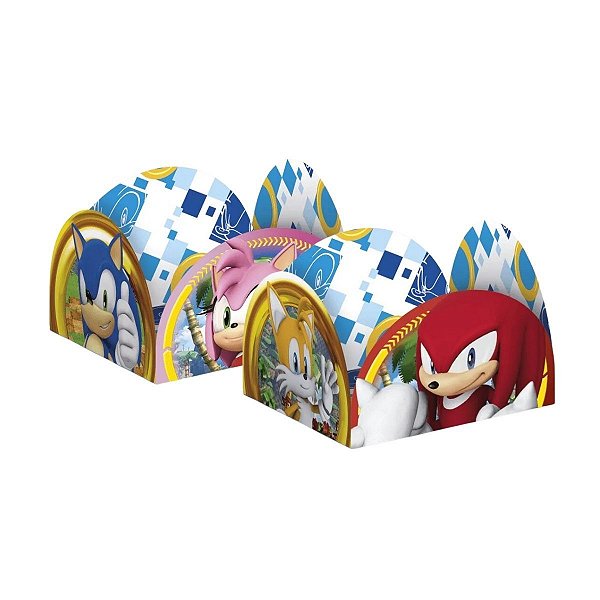 Porta Forminha Para Doces Festa Sonic 3,5cm x 3,5cm - 50 Unidades