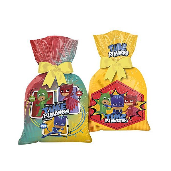 Sacola de Festa para Lembrancinhas Pj Masks - 12 Unidades