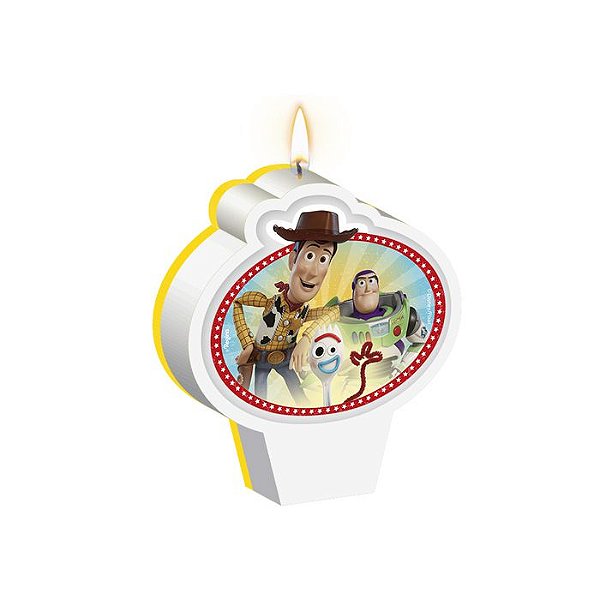 Vela Plana de Aniversário Festa Toy Story 8CM