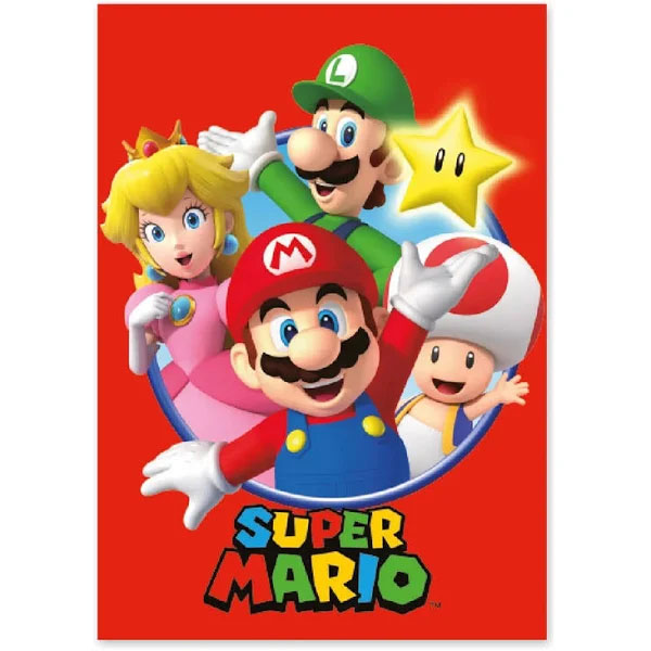 Painel Decorativo 4 Lâminas Festa Super Mario - 1,28cm x 90cm